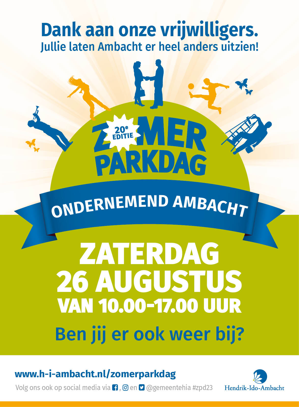Aankondiging Zomerparkdag 2023 met als thema Ondernemend Ambacht