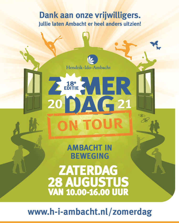 Zomerdag on tour 2021 - een alternatief voor de Zomerparkdag die wegens corona(maatregelen) niet in traditionele vorm door kon gaan.